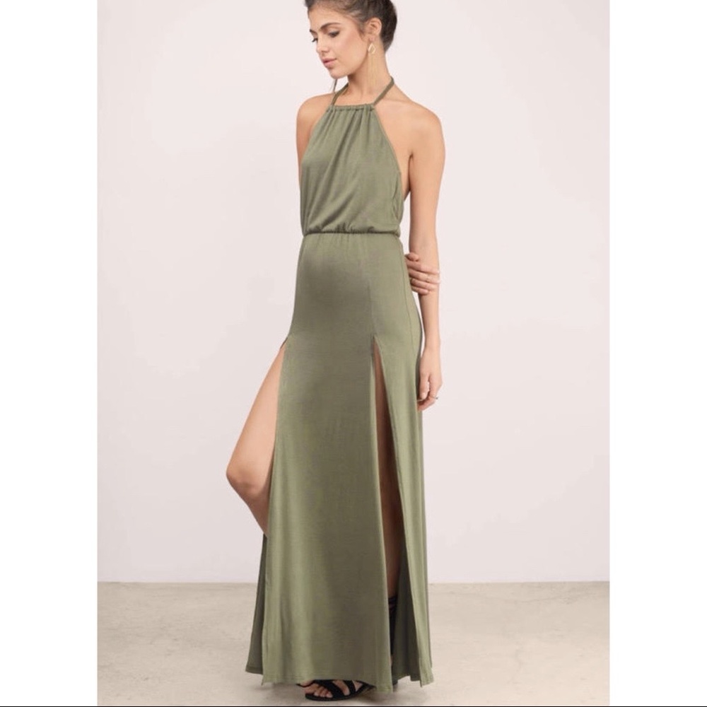 TOBI olive maxi dress